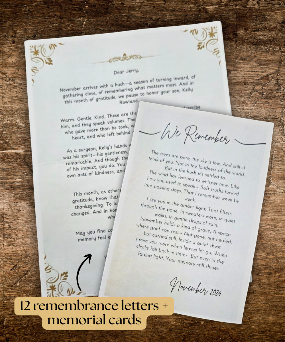 Forever Loved Letters Package